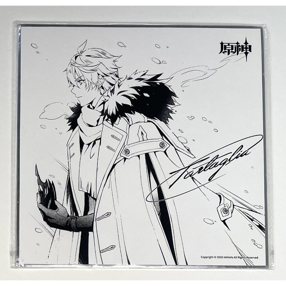 2020 Genshin Impact Tartaglia Artboard Shikishi Official Purchase Bonus NIP NEW